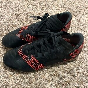 Black and Red Adidas Soccer Cleats
